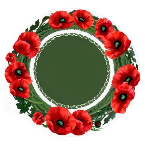 Poppy Flower Circle PNG Dom PNG