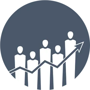 Population Growth Graph Icon PNG image