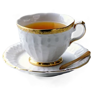 Porcelain Tea Cup Elegance PNG 88