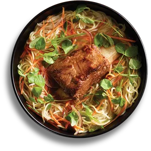 Pork Topped Noodle Soup PNG image