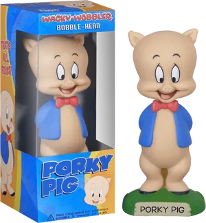 Porky Pig Bobblehead Toy PNG image