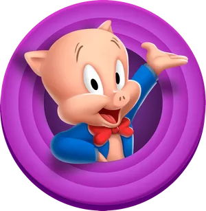 Porky Pig Looney Tunes Character PNG image