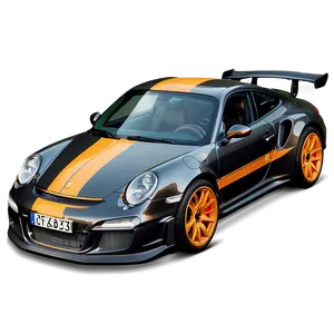 Porsche 911 Gt3 Rs With Racing Stripes PNG Qtb10 PNG