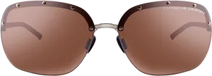 Porsche Design Sunglasses Brown Lens PNG