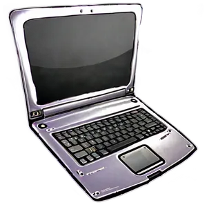 Portable Laptop Sketch PNG Brl78