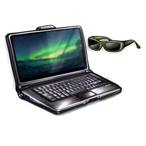 Portable Laptop Sketch PNG Tvq72