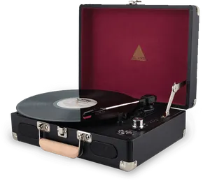 Portable Vinyl Record Player PNG image