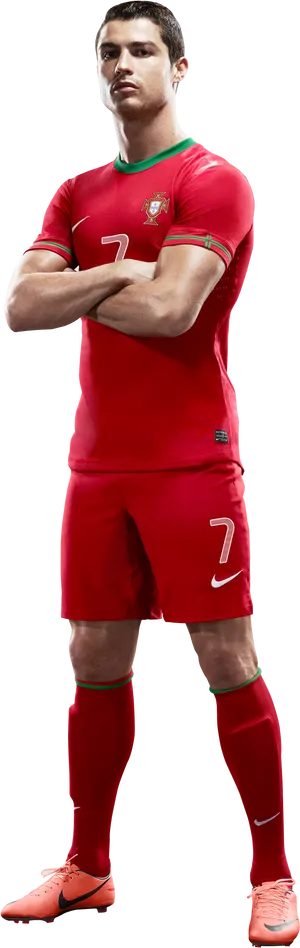 Portugal Soccer Player Pose PNG