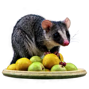 Possum Eating Fruit Png 06112024 PNG image