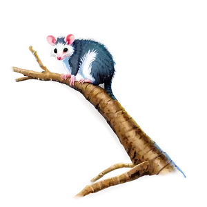 Possum On Branch Png Euc36 PNG image