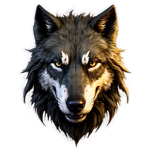 Post-apocalyptic Wolf Face PNG 49