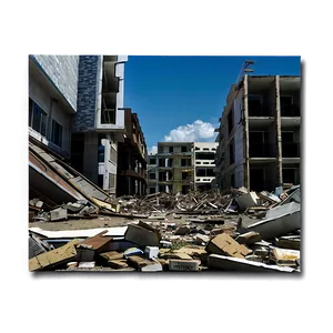 Post-disaster Building Rubble Png 06212024 PNG image