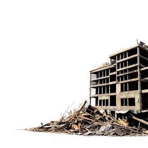 Post-disaster Building Rubble Png 06212024 PNG image