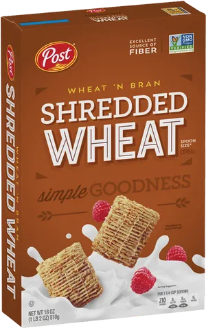 Post Shredded Wheat Cereal Box PNG image