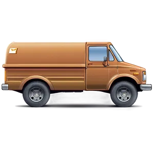 Postal Service Truck Side View PNG 28