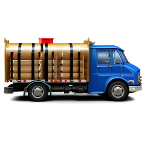 Postal Truck With Mailboxes PNG Ouv PNG