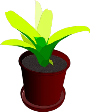 Potted Plant Illustration PNG image