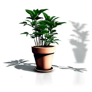 Potted Plant Shadow Outline Png 06292024 PNG image