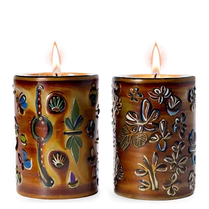 Pottery Candle Holders PNG Mjp PNG