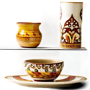 Pottery Tableware Sets PNG Yed10 PNG