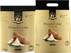 Pounded Yam Packaging Design PNG image