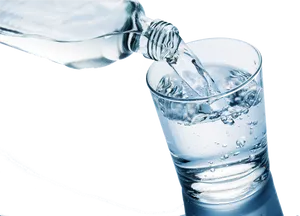 Pouring Water Into Glass Clear Background PNG image