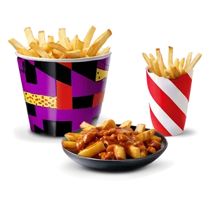 Poutine Fries Feast PNG 19