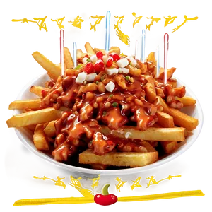 Poutine Fries Feast PNG Ukd63