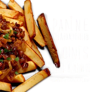 Poutine With Caramelized Onions PNG Ljm51 PNG
