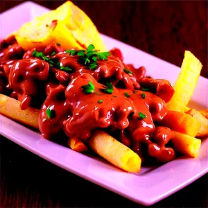 Poutine With Stroganoff Sauce PNG 06252024