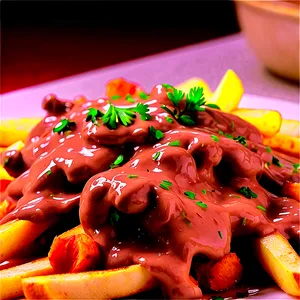 Poutine With Stroganoff Sauce PNG Gkv
