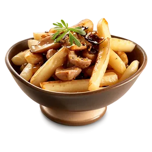 Poutine With Truffle Oil Elegance PNG Exx
