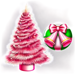 Powder Pink Christmas Tree Png 89 PNG image