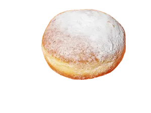 Powdered Sugar Dusted Donut PNG image