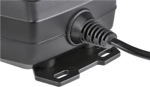 Power Adapter Connection Closeup PNG image