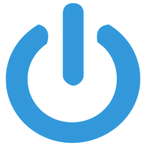 Power Button Icon Blue