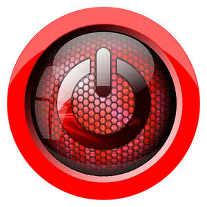 Power Button Icon Red Background