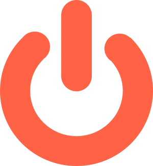 Power Button Icon Red Background