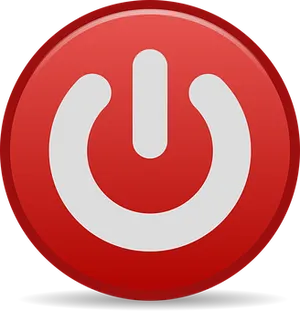 Power Button Icon Red Background