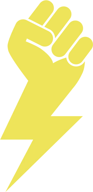 Power Fist Lightning Bolt PNG image