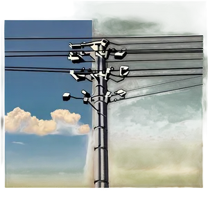 Power Lines Against Sky PNG Xsw