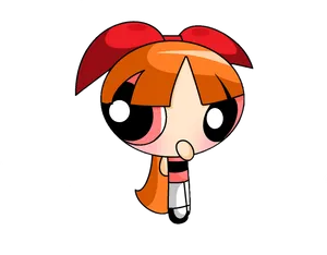 Powerpuff Girl Blossom Character PNG image