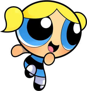 Powerpuff Girl Bubbles Character PNG image