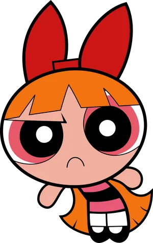 Powerpuff Girls Blossom Frowning PNG image
