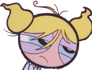 Powerpuff Girls Bubbles Unimpressed PNG image