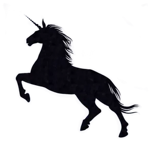 Prancing Unicorn Silhouette Png 06282024 PNG image