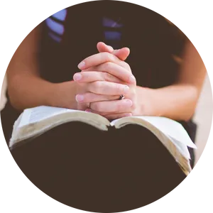 Prayer Handson Bible PNG image