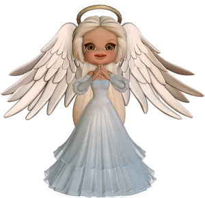 Praying Cartoon Angel PNG image