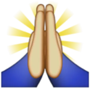 Praying Hands Emoji Illustration PNG image