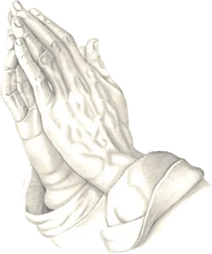 Praying Hands Pencil Sketch PNG image